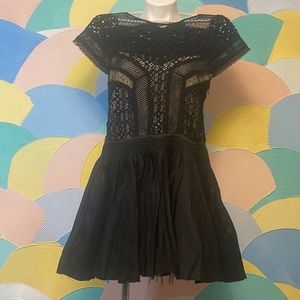 Free People Black lace Dress size xs